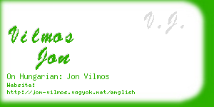 vilmos jon business card